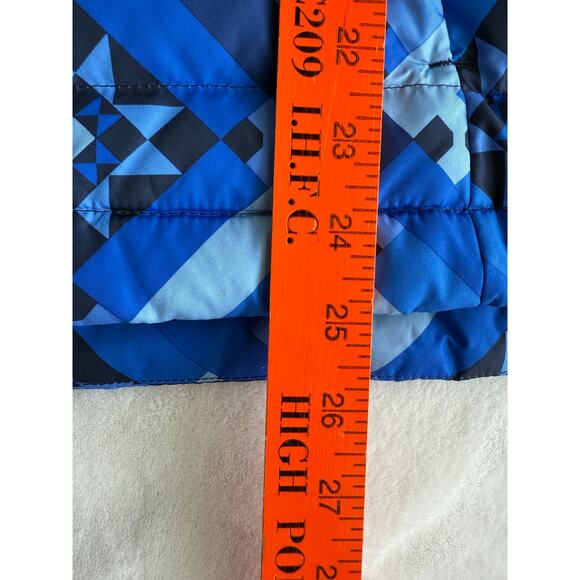 NWOT Lands End Women's Down Puffer Vest Large 14-16 Blue‎ Geometric Aztec - Picture 14 of 14